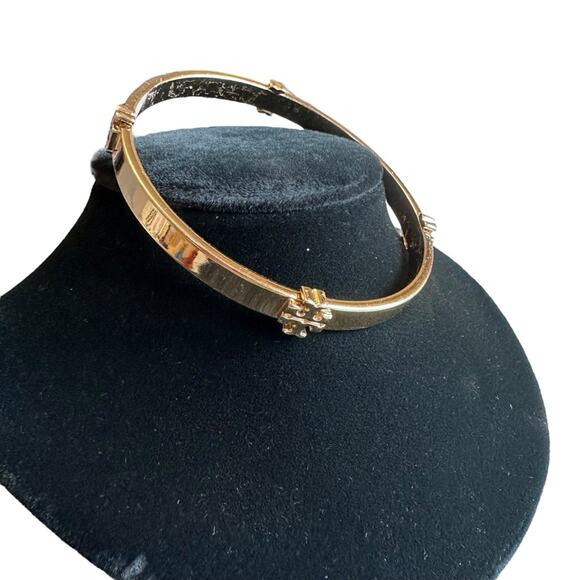 Tory Burch Jewelry - Tory Burch - Classic Logo Elegant Gold Bangle Bracelet